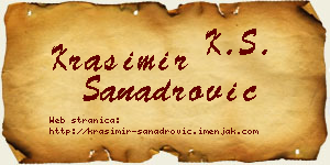 Krasimir Sanadrović vizit kartica